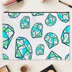 Brilliant Diamond Green Blue White Cosmetic Bag (xxxl) 