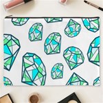 Brilliant Diamond Green Blue White Cosmetic Bag (XXXL)  Front