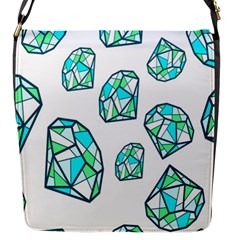 Brilliant Diamond Green Blue White Flap Messenger Bag (s)