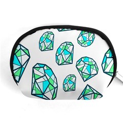 Brilliant Diamond Green Blue White Accessory Pouches (medium) 