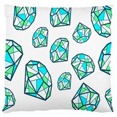 Brilliant Diamond Green Blue White Large Flano Cushion Case (one Side) by Mariart