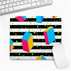 Cube Line Polka Dots Horizontal Triangle Pink Yellow Blue Green Black Flag Large Mousepads