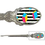 Cube Line Polka Dots Horizontal Triangle Pink Yellow Blue Green Black Flag Letter Openers Front