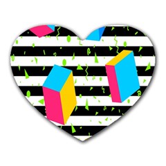 Cube Line Polka Dots Horizontal Triangle Pink Yellow Blue Green Black Flag Heart Mousepads by Mariart