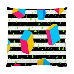 Cube Line Polka Dots Horizontal Triangle Pink Yellow Blue Green Black Flag Standard Cushion Case (one Side)