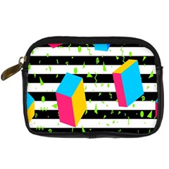 Cube Line Polka Dots Horizontal Triangle Pink Yellow Blue Green Black Flag Digital Camera Cases by Mariart