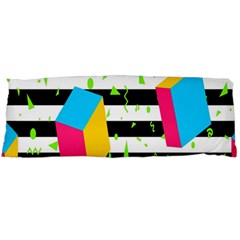 Cube Line Polka Dots Horizontal Triangle Pink Yellow Blue Green Black Flag Body Pillow Case (dakimakura) by Mariart