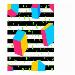 Cube Line Polka Dots Horizontal Triangle Pink Yellow Blue Green Black Flag Small Garden Flag (two Sides) by Mariart