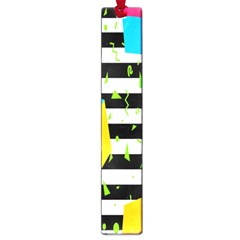 Cube Line Polka Dots Horizontal Triangle Pink Yellow Blue Green Black Flag Large Book Marks by Mariart