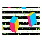 Cube Line Polka Dots Horizontal Triangle Pink Yellow Blue Green Black Flag Double Sided Flano Blanket (Mini)  35 x27  Blanket Front