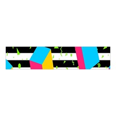 Cube Line Polka Dots Horizontal Triangle Pink Yellow Blue Green Black Flag Velvet Scrunchie by Mariart