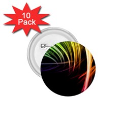 Colorful Abstract Fantasy Modern Green Gold Purple Light Black Line 1 75  Buttons (10 Pack)