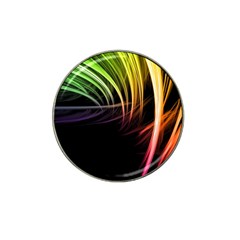 Colorful Abstract Fantasy Modern Green Gold Purple Light Black Line Hat Clip Ball Marker (10 Pack)