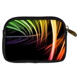 Colorful Abstract Fantasy Modern Green Gold Purple Light Black Line Digital Camera Cases Back