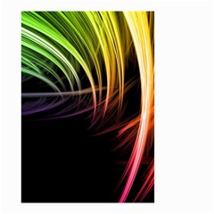 Colorful Abstract Fantasy Modern Green Gold Purple Light Black Line Small Garden Flag (two Sides)