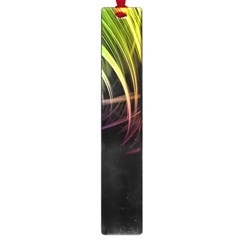 Colorful Abstract Fantasy Modern Green Gold Purple Light Black Line Large Book Marks by Mariart