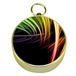 Colorful Abstract Fantasy Modern Green Gold Purple Light Black Line Gold Compasses Front