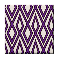 Diamond Key Stripe Purple Chevron Tile Coasters