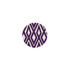 Diamond Key Stripe Purple Chevron 1  Mini Buttons by Mariart