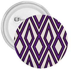 Diamond Key Stripe Purple Chevron 3  Buttons by Mariart