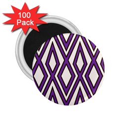 Diamond Key Stripe Purple Chevron 2 25  Magnets (100 Pack)  by Mariart