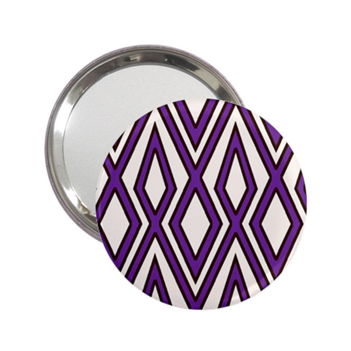 Diamond Key Stripe Purple Chevron 2.25  Handbag Mirrors