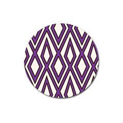 Diamond Key Stripe Purple Chevron Magnet 3  (round)