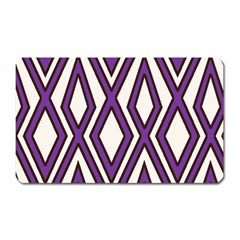 Diamond Key Stripe Purple Chevron Magnet (rectangular) by Mariart