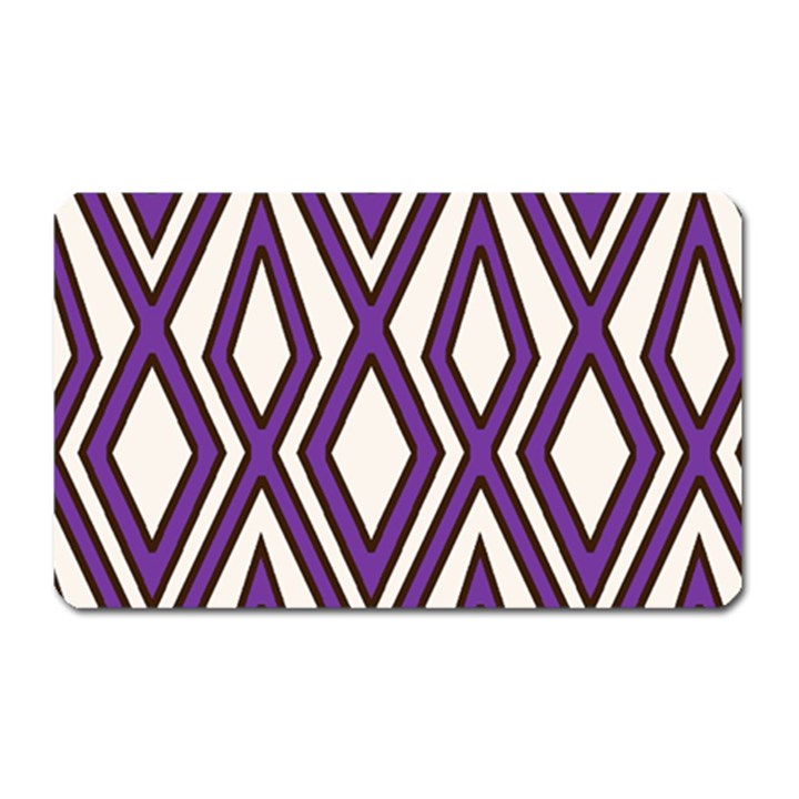 Diamond Key Stripe Purple Chevron Magnet (Rectangular)