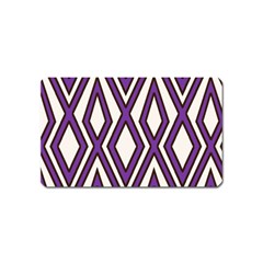 Diamond Key Stripe Purple Chevron Magnet (name Card) by Mariart