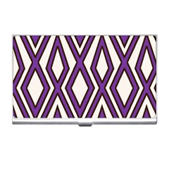 Diamond Key Stripe Purple Chevron Business Card Holders by Mariart