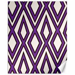 Diamond Key Stripe Purple Chevron Canvas 16  X 20   by Mariart