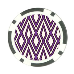 Diamond Key Stripe Purple Chevron Poker Chip Card Guard by Mariart