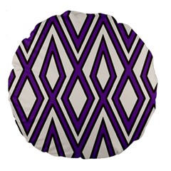 Diamond Key Stripe Purple Chevron Large 18  Premium Round Cushions by Mariart