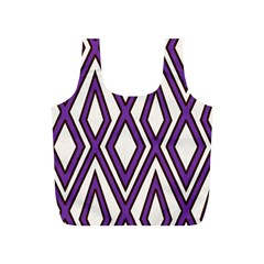 Diamond Key Stripe Purple Chevron Full Print Recycle Bags (s)  by Mariart