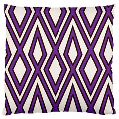 Diamond Key Stripe Purple Chevron Large Flano Cushion Case (one Side)