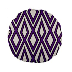 Diamond Key Stripe Purple Chevron Standard 15  Premium Flano Round Cushions