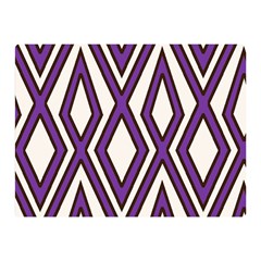 Diamond Key Stripe Purple Chevron Double Sided Flano Blanket (mini)  by Mariart