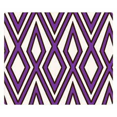 Diamond Key Stripe Purple Chevron Double Sided Flano Blanket (small) 