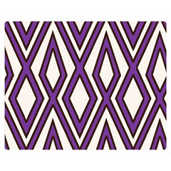 Diamond Key Stripe Purple Chevron Double Sided Flano Blanket (medium)  by Mariart