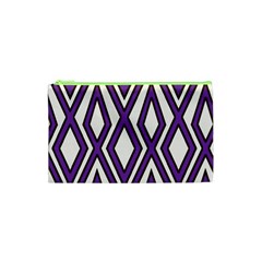 Diamond Key Stripe Purple Chevron Cosmetic Bag (xs) by Mariart