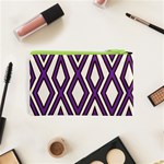 Diamond Key Stripe Purple Chevron Cosmetic Bag (XS) Back