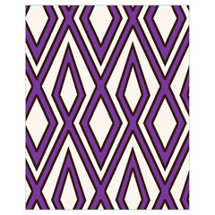 Diamond Key Stripe Purple Chevron Drawstring Bag (small) by Mariart