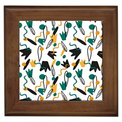 Flowers Duck Legs Line Framed Tiles by Mariart