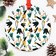 Flowers Duck Legs Line Ornament (round)