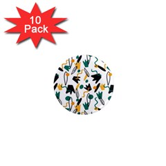 Flowers Duck Legs Line 1  Mini Magnet (10 Pack) 