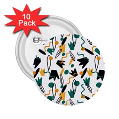 Flowers Duck Legs Line 2 25  Buttons (10 Pack) 