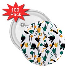 Flowers Duck Legs Line 2 25  Buttons (100 Pack)  by Mariart