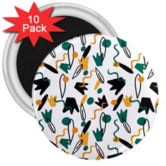 Flowers Duck Legs Line 3  Magnets (10 Pack)  by Mariart