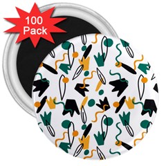 Flowers Duck Legs Line 3  Magnets (100 Pack) by Mariart